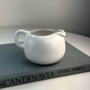 Vintage Edith Heath Ceramics Creamer Pitcher Opaque White Color MCM Cali Pottery